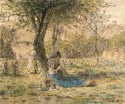 Jean-Franc Millet In the garden Spain oil painting artist